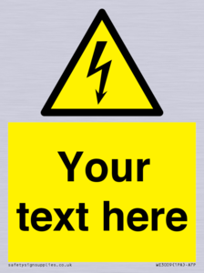 WE3009: Custom electrical warning sign