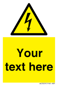 WE3009: Custom electrical warning sign