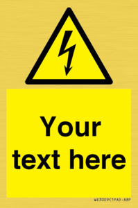 WE3009: Custom electrical warning sign