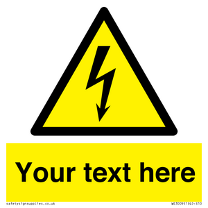 WE3009: Custom electrical warning sign