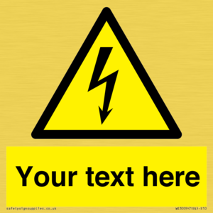 WE3009: Custom electrical warning sign
