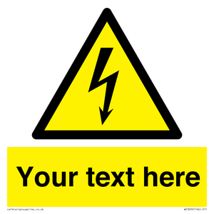 WE3009: Custom electrical warning sign