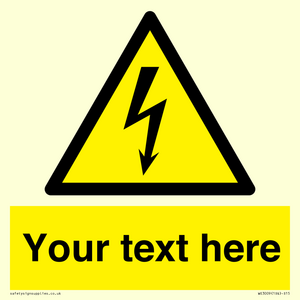 WE3009: Custom electrical warning sign