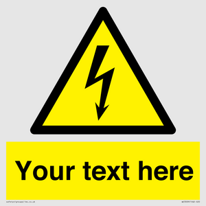 WE3009: Custom electrical warning sign