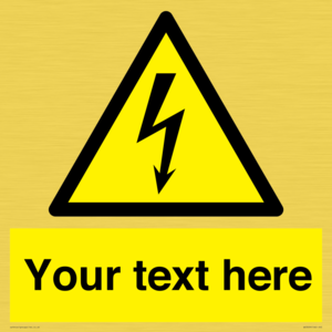 WE3009: Custom electrical warning sign