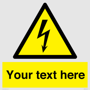 WE3009: Custom electrical warning sign