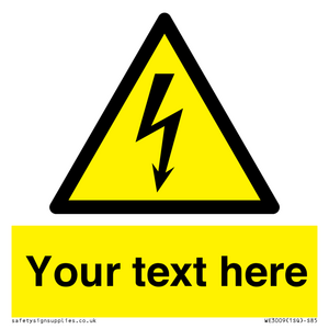 WE3009: Custom electrical warning sign