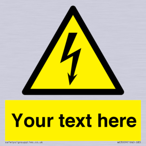 WE3009: Custom electrical warning sign