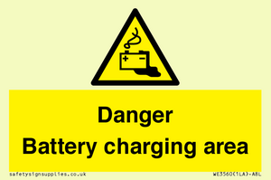 WE3560: Danger Battery charging area