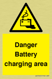 WE3560: Danger Battery charging area
