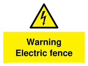 WE5135: Warning Electric Fence Sign