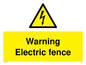 WE5135: Warning Electric Fence Sign