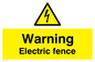 WE5135: Warning Electric Fence Sign