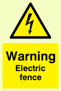 WE5135: Warning Electric Fence Sign