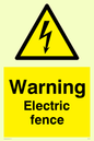 WE5135: Warning Electric Fence Sign