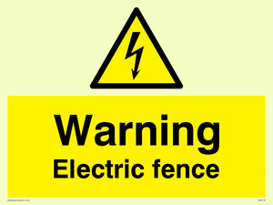 WE5135: Warning Electric Fence Sign