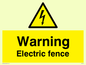 WE5135: Warning Electric Fence Sign