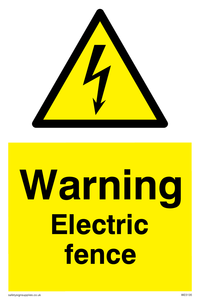 WE5135: Warning Electric Fence Sign