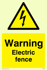 WE5135: Warning Electric Fence Sign