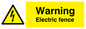 WE5135: Warning Electric Fence Sign