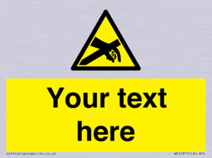WE5181: Custom Anti-Static Warning Sign