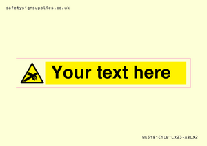WE5181: Custom Anti-Static Warning Sign