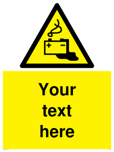 WE5183: Custom Battery Charging Sign