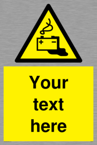 WE5183: Custom Battery Charging Sign