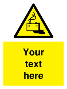 WE5183: Custom Battery Charging Sign