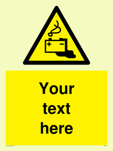 WE5183: Custom Battery Charging Sign