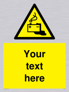 WE5183: Custom Battery Charging Sign