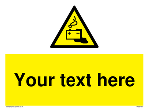 WE5183: Custom Battery Charging Sign