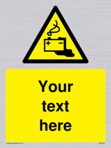 WE5183: Custom Battery Charging Sign