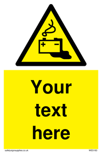 WE5183: Custom Battery Charging Sign