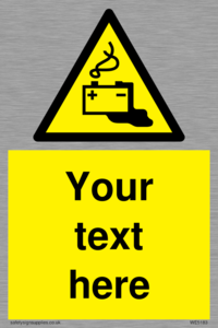 WE5183: Custom Battery Charging Sign