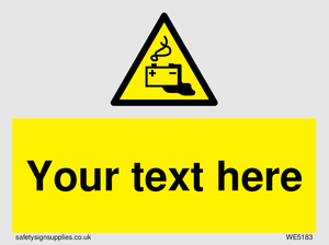 WE5183: Custom Battery Charging Sign