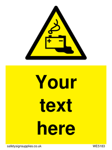 WE5183: Custom Battery Charging Sign