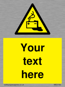 WE5183: Custom Battery Charging Sign