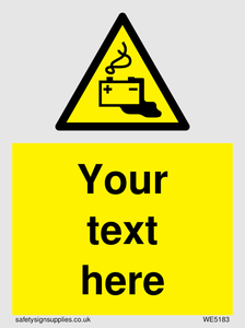 WE5183: Custom Battery Charging Sign