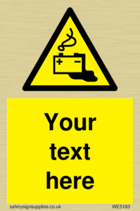 WE5183: Custom Battery Charging Sign