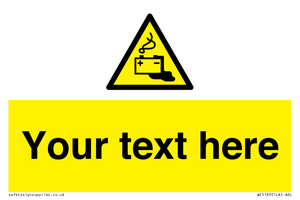 WE5183: Custom Battery Charging Sign