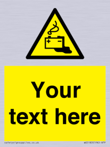 WE5183: Custom Battery Charging Sign