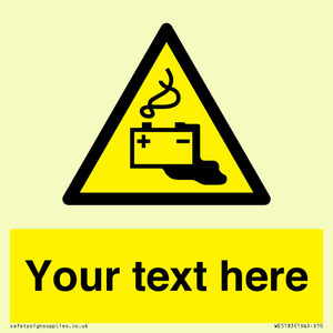 WE5183: Custom Battery Charging Sign
