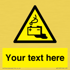 WE5183: Custom Battery Charging Sign