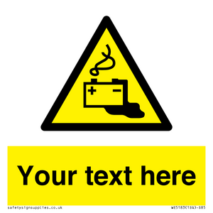 WE5183: Custom Battery Charging Sign