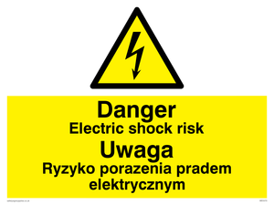 WE5370: Polish / English - Danger Electric shock risk