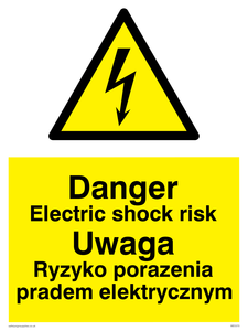 WE5370: Polish / English - Danger Electric shock risk