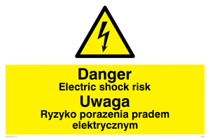 WE5370: Polish / English - Danger Electric shock risk