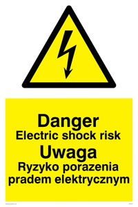 WE5370: Polish / English - Danger Electric shock risk