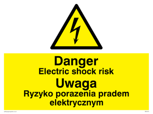 WE5370: Polish / English - Danger Electric shock risk